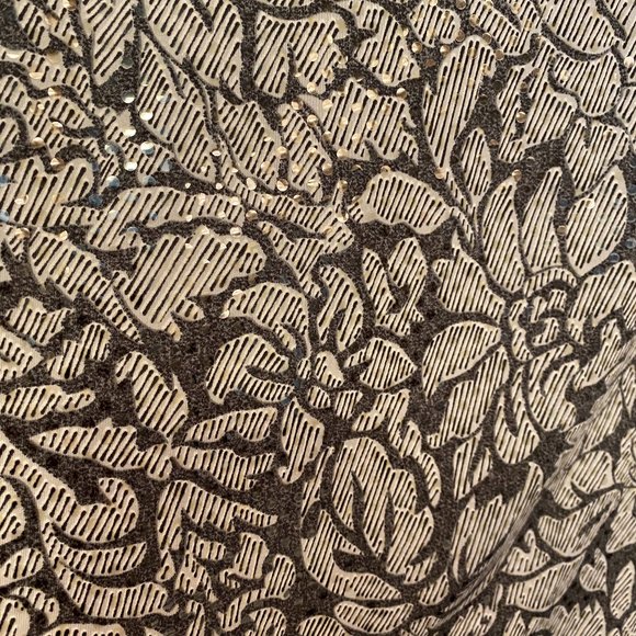 INC International Concepts Sequined Floral Gray Top size Large - Picture 7 of 10